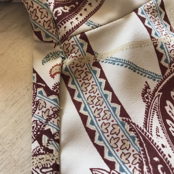 H&M Paisley Polyester 70's Vibe Button Down long sleeve sz 6 - Picture 10 of 13